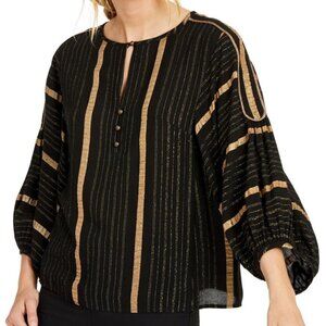 Nanette Lepore Shimmer Stripe Blouse